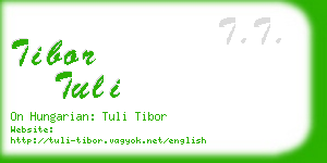 tibor tuli business card